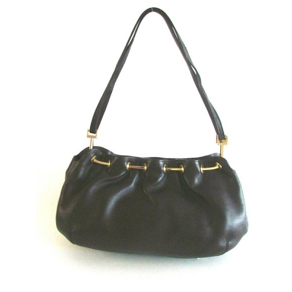 Charles Jordan Paris Brown Leather Metal Detail Small Designer